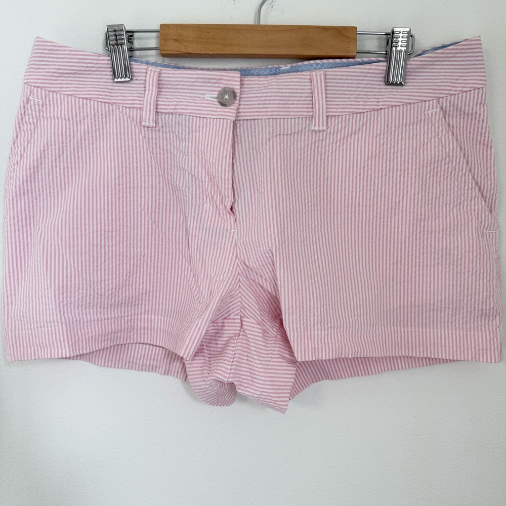 Southern Tide Leah Seersucker Short Pink Striped Size 6